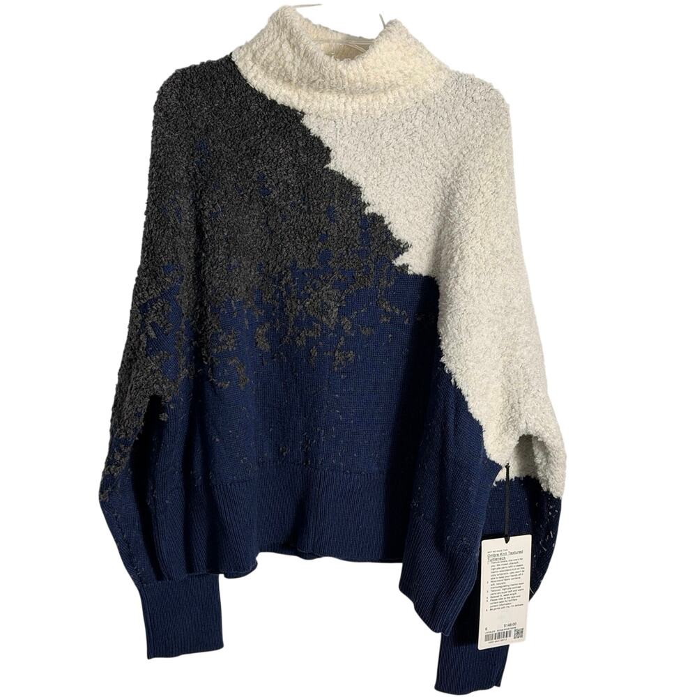 Lululemon Ombre Knit Textured Turtleneck Sweater Sz 6 NWT